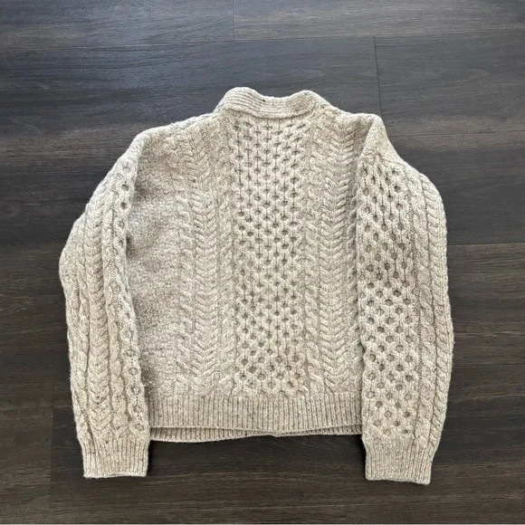 Women’s Vintage Carraig Donn Wool Cardigan Cable Knit Sweater Size L - Picture 3 of 5